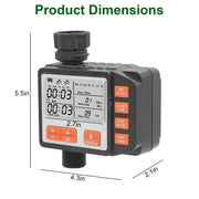 Sprinkler Timer with 3 Watering Programs Manual Mode Automatic Watering System