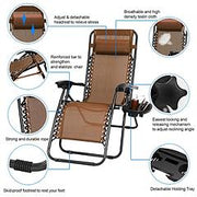 2Packs Zero Gravity Lounge Chair