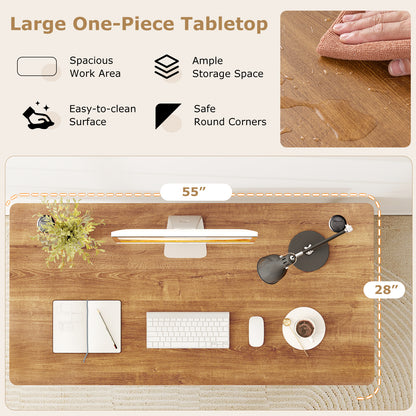 58 Inch x 28 Inch Universal Tabletop for Standard and Standing Desk Frame-L