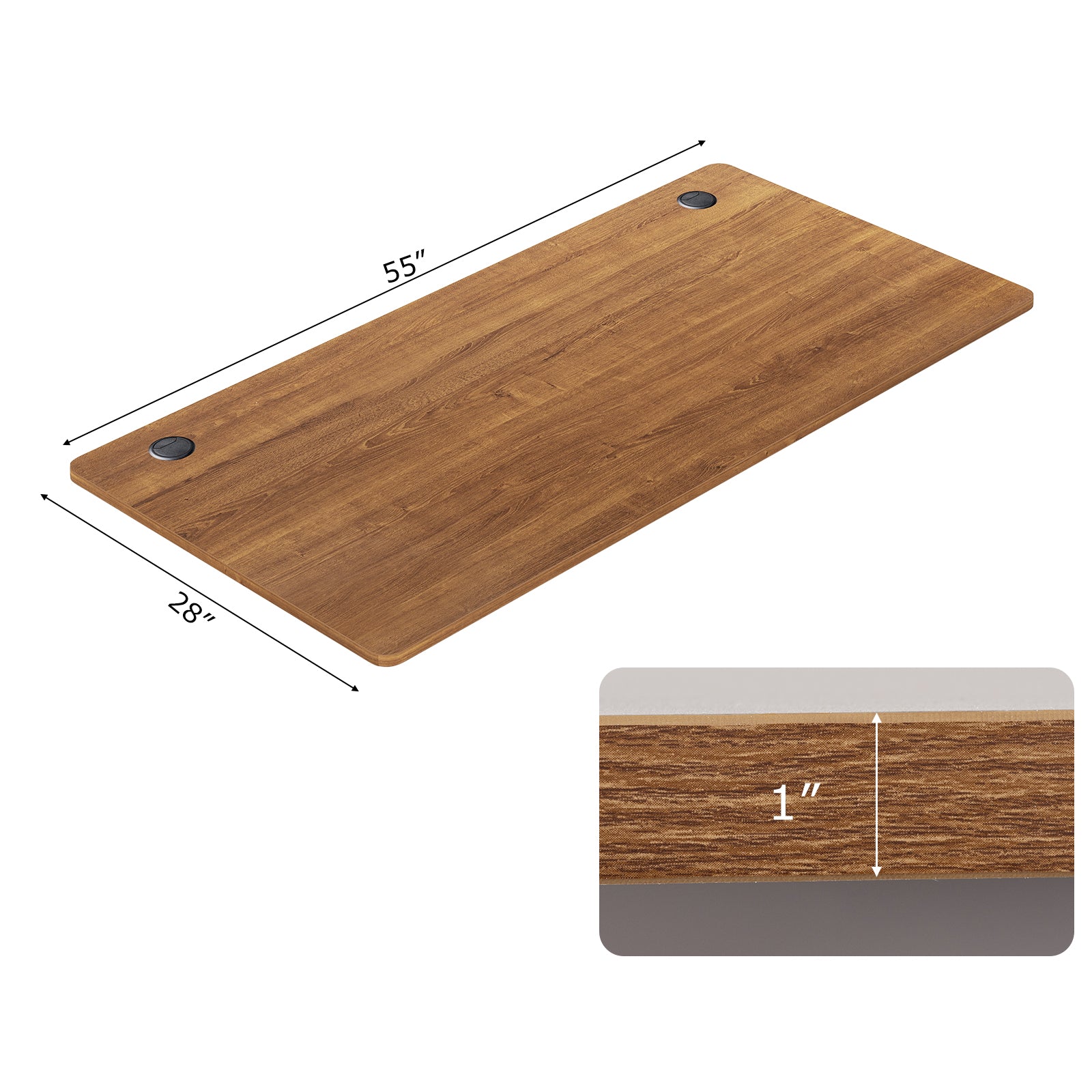 58 Inch x 28 Inch Universal Tabletop for Standard and Standing Desk Frame-L