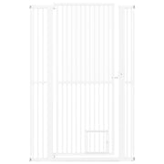 59‚Äù Extra Tall Pet Gate Heavy-Duty Metal Cat Gate with Wide Opening-White