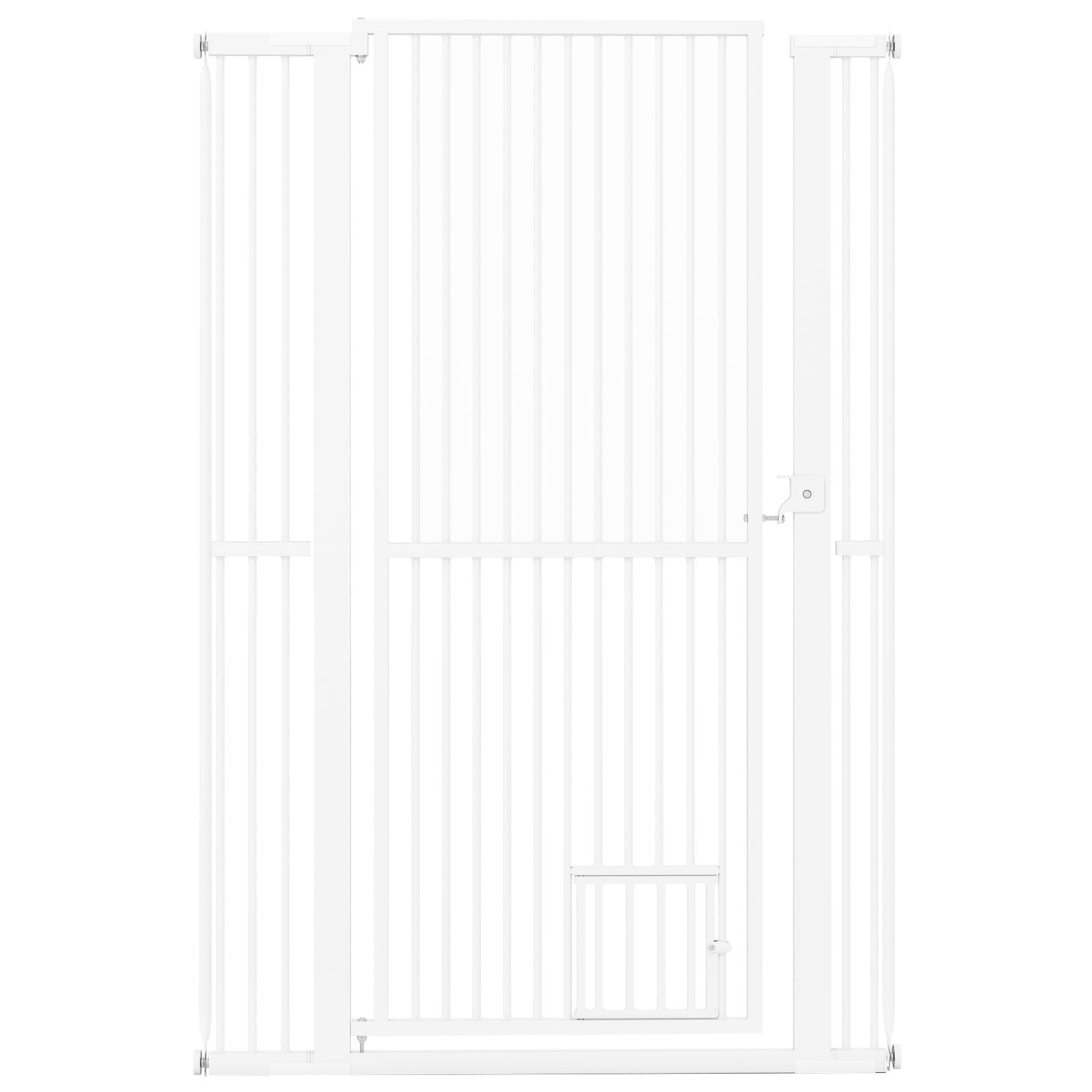 59‚Äù Extra Tall Pet Gate Heavy-Duty Metal Cat Gate with Wide Opening-White