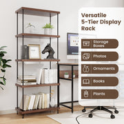 2/3/4/5-Tier Multipurpose Display Rack with Metal Frame-5-Tier