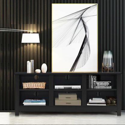 60 Inch Entertainment TV Stand Cabinet-Black