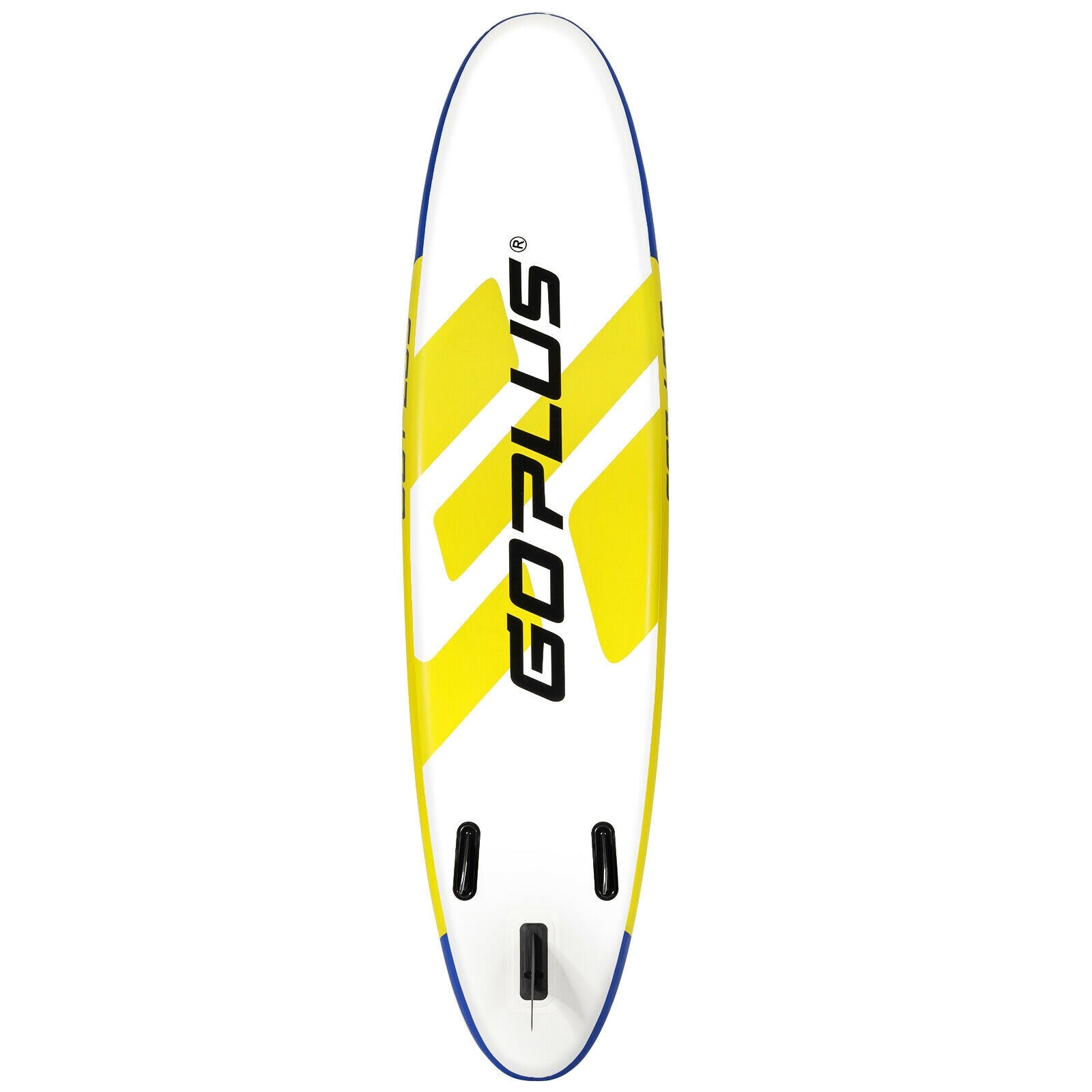 11 Feet Inflatable Stand Up Paddle Board with Aluminum Paddle-Blue - Yellow