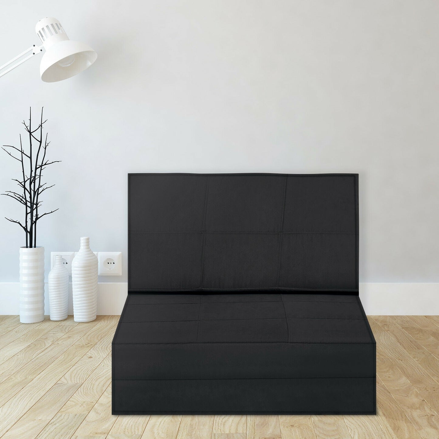 High Quality Fam Convertible Lounger Folding Sofa Sleeper Bed-Black