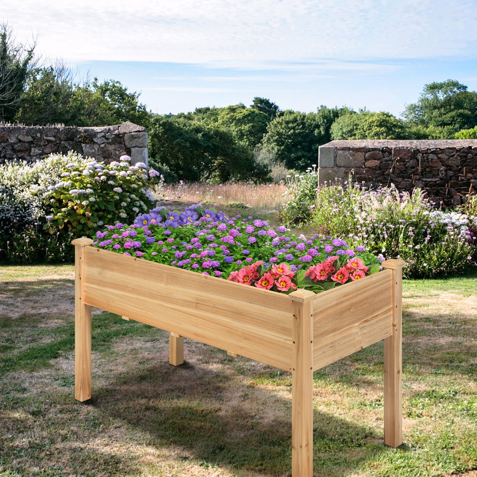 49‚Äô‚Äô x 23‚Äô‚Äô x 30‚Äô‚Äô Wooden Raised Vegetable Garden Bed