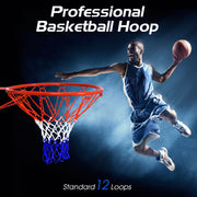 18 Inch Replacement Basketball Rim with All-Weather Net