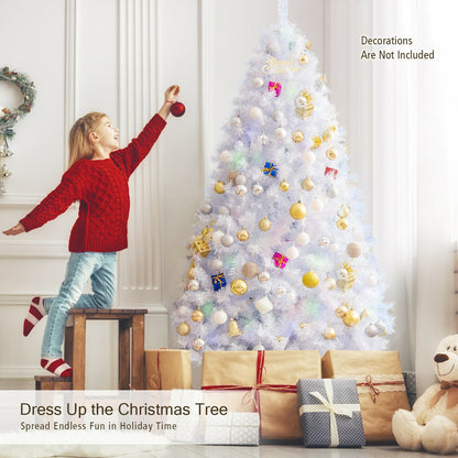 7 Feet White Iridescent Tinsel Artificial‚ÄÇChristmas Tree with Metal Stand