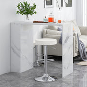 1 PC Round Bar Stool Adjustable Swivel Pub Chair-White
