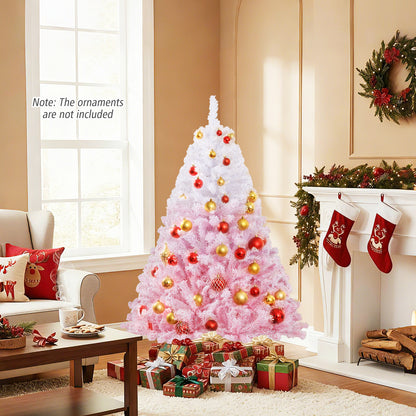 5/6/7/8 FT Artificial Christmas Tree with Warm White LED Lights and 8 Modes for Holiday-5 Feet