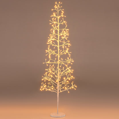 5/6/7 FT Lighted Birch Tree Pre-lit Twig Tree with 240/320/456 Warm White Light LED Lights-6 FT