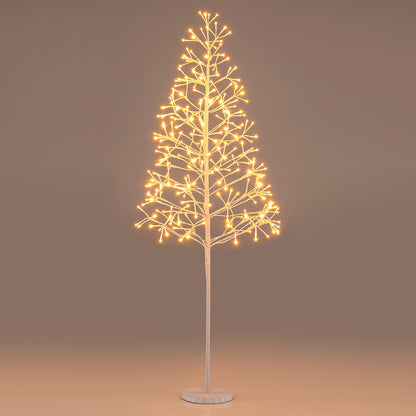 5/6/7 FT Lighted Birch Tree Pre-lit Twig Tree with 240/320/456 Warm White Light LED Lights-5 FT