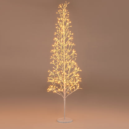 5/6/7 FT Lighted Birch Tree Pre-lit Twig Tree with 240/320/456 Warm White Light LED Lights-7 FT