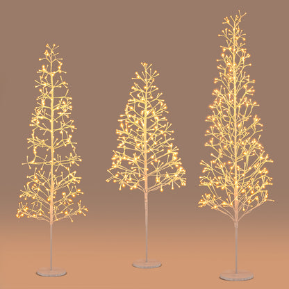 5/6/7 FT Lighted Birch Tree Pre-lit Twig Tree with 240/320/456 Warm White Light LED Lights-7 FT