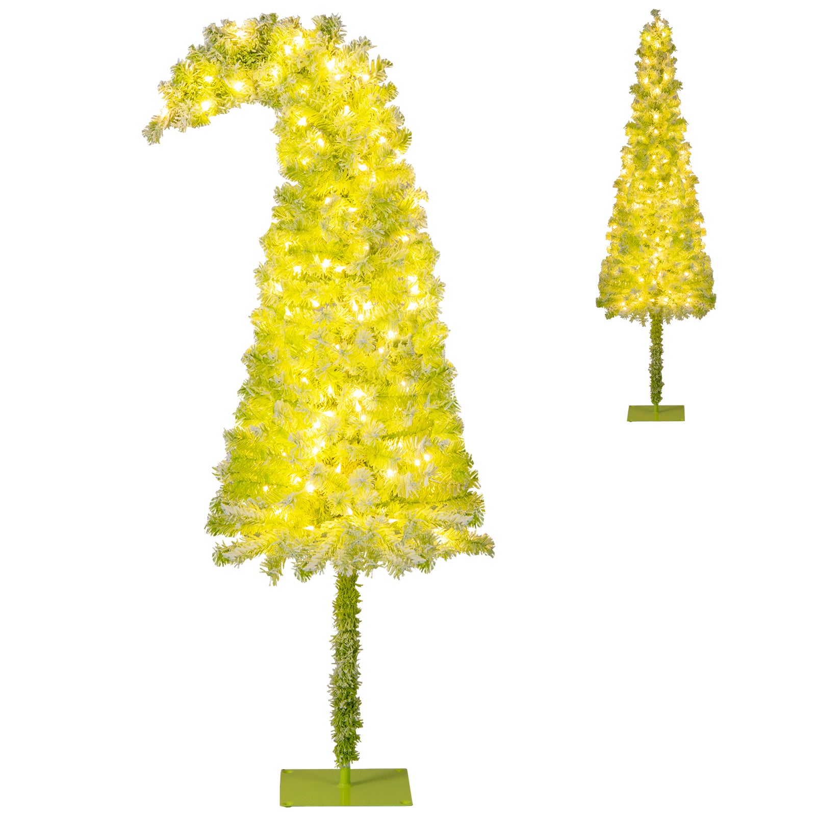 5/6/7 FT Whimsical Christmas Tree with Bendable Top and 216/290/366 Branch-6 FT