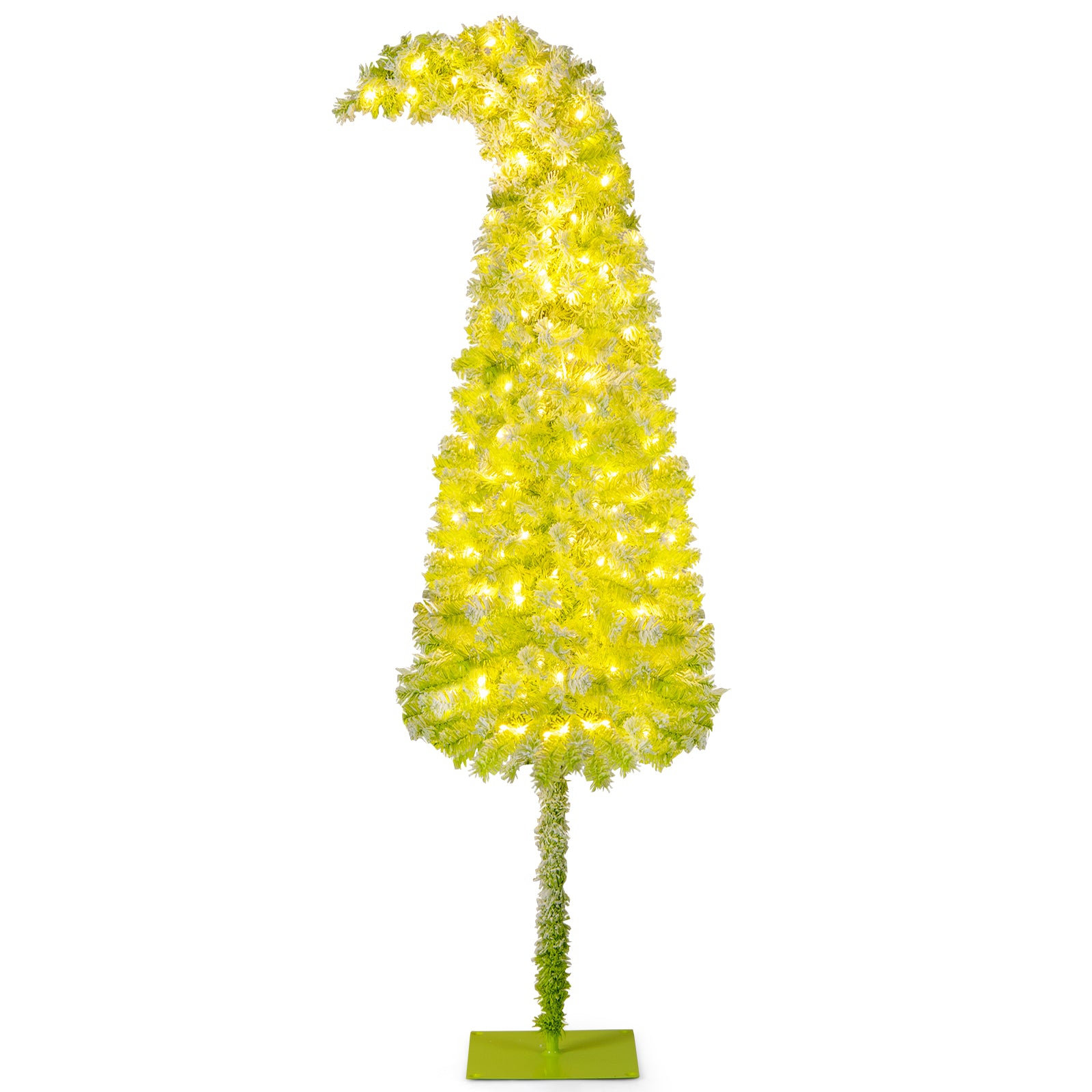 5/6/7 FT Whimsical Christmas Tree with Bendable Top and 216/290/366 Branch-7 FT