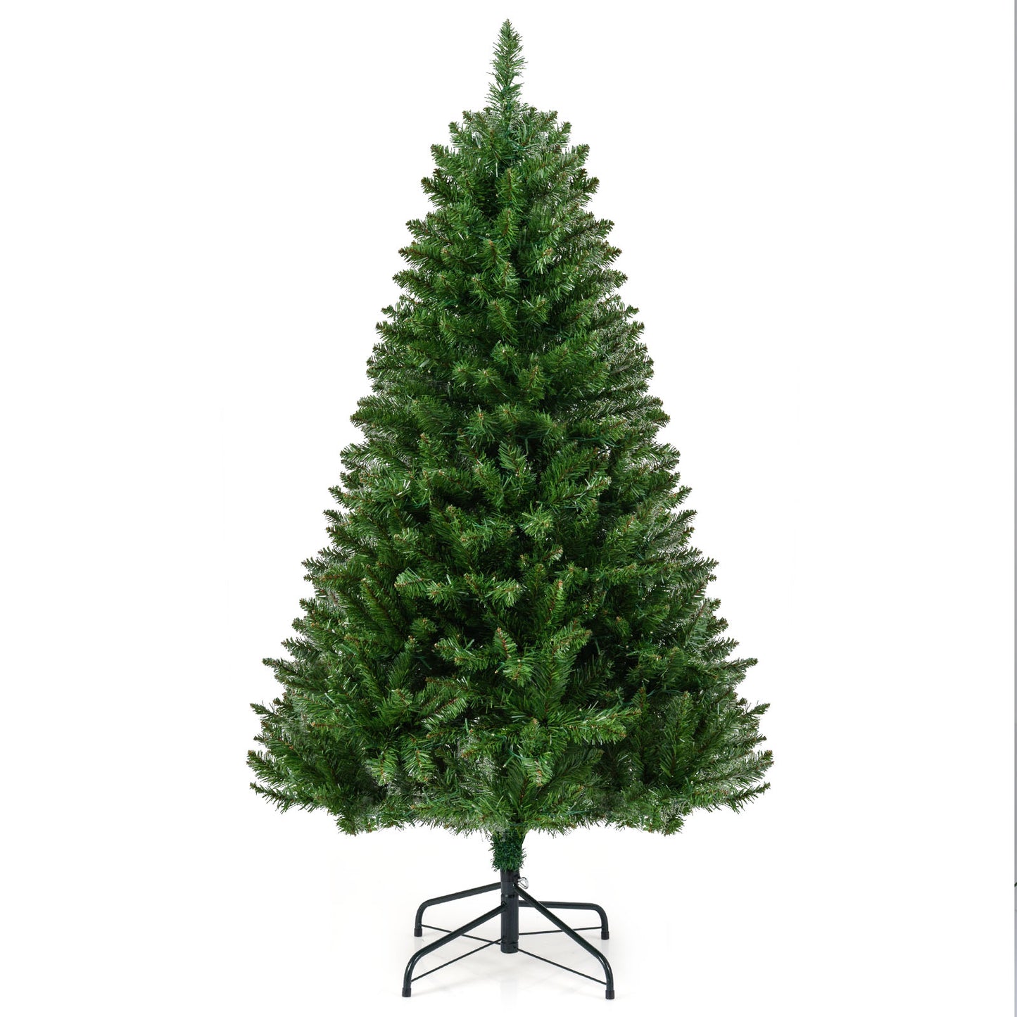 5/6/7 Feet Artificial Christmas Tree Hinged Xmas Tree with 7 Lighting Modes-5 Feet