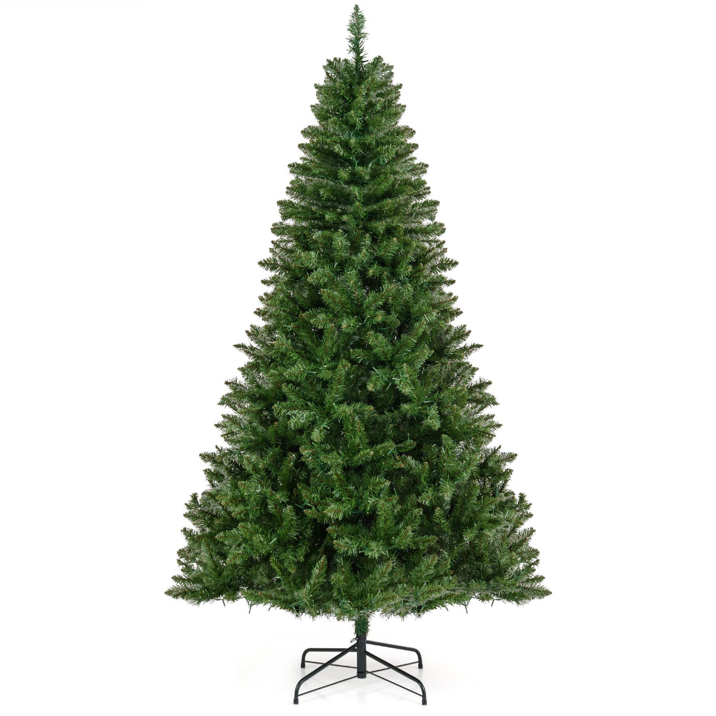 5/6/7 Feet Artificial Christmas Tree Hinged Xmas Tree with 7 Lighting Modes-7 Feet
