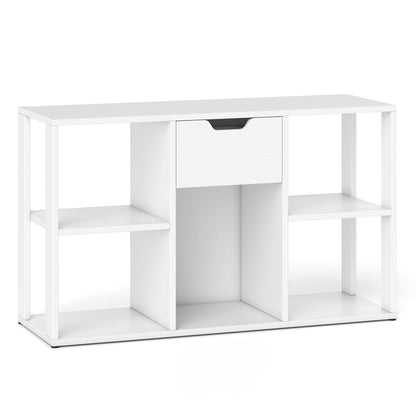 5-Cube Bookcase with Storage Drawer - Rustic Brown