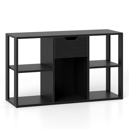 5-Cube Bookcase with Storage Drawer - Modern Display Shelf