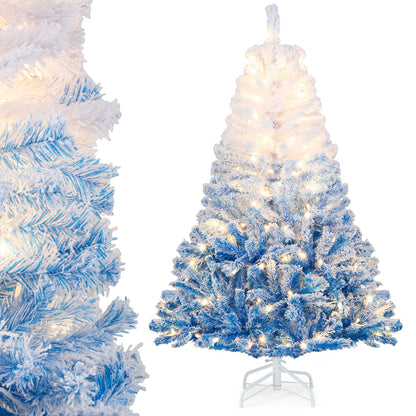 5 FT Artificial Christmas Tree with Warm White LED Lights and 8 Modes