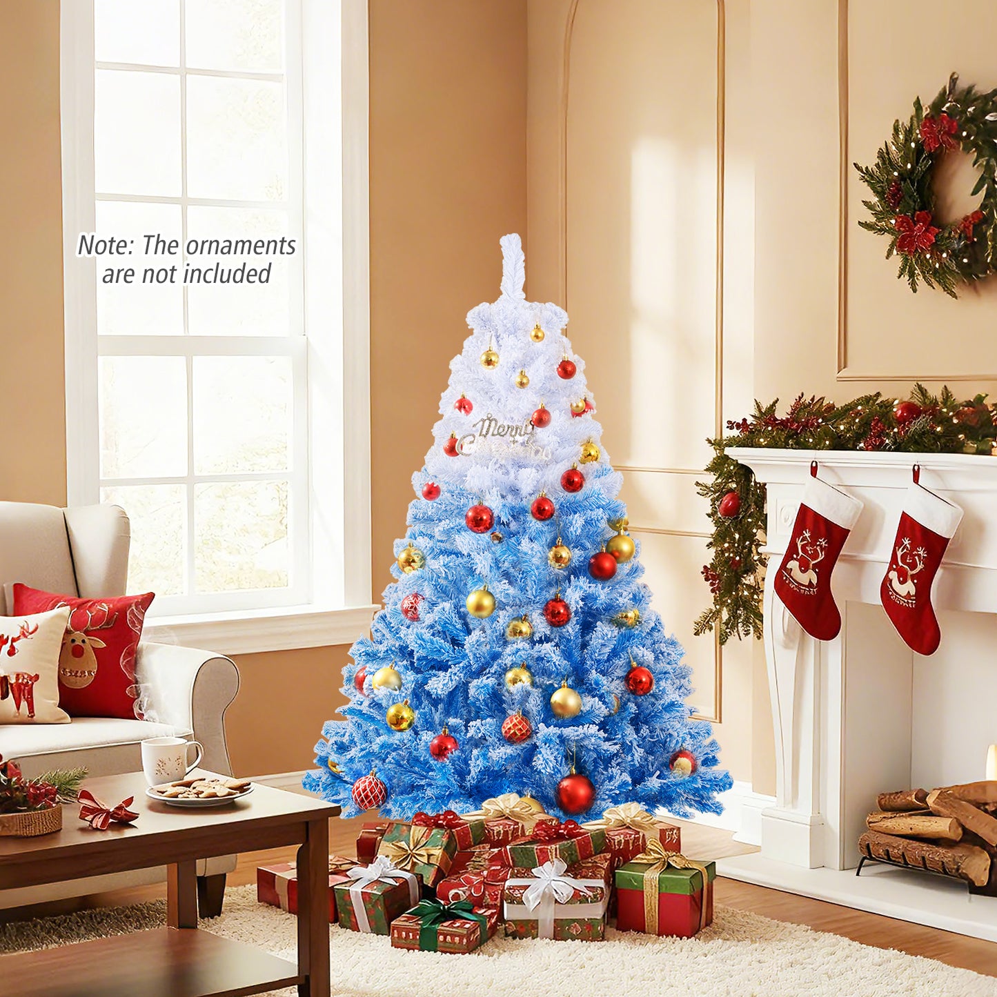 5 FT Artificial Christmas Tree with Warm White LED Lights and 8 Modes