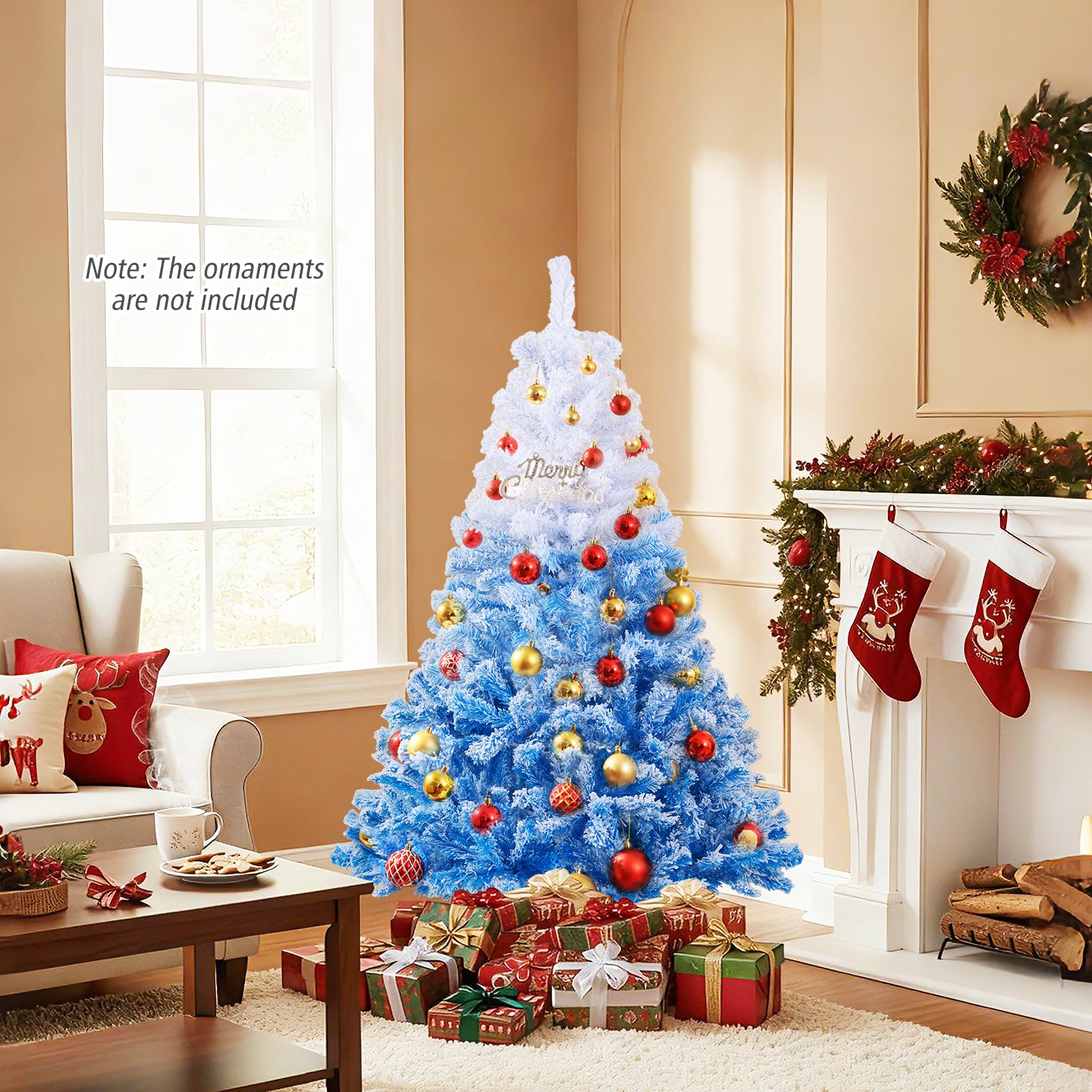 5 FT Artificial Christmas Tree with Warm White LED Lights and 8 Modes