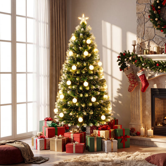 5 FT Pre-Lit Fiber Optic Christmas Tree with LED Lights