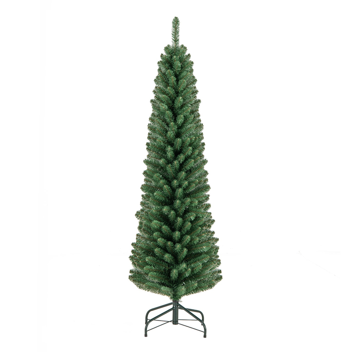 5/6/7/8 Feet Pencil Christmas Tree with 295/392/523/671 Memory Wire Branch Tips and Upgraded Metal Stand-5 feet - 5 Feet