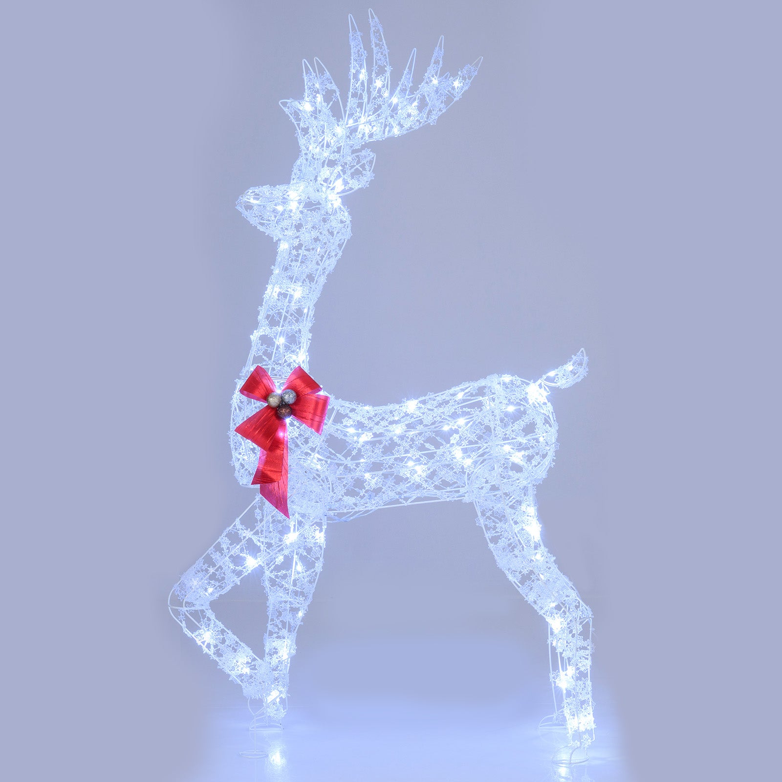 5 Feet Pre-Lit Christmas Reindeer with 100 LED Lights