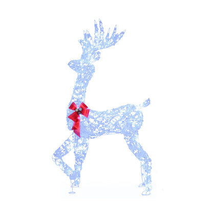 5 Feet Pre-Lit Christmas Reindeer with 100 LED Lights