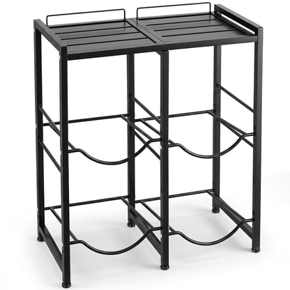 5 Gallon Water Jug Holder for 4 Bottles with Storage Shelf