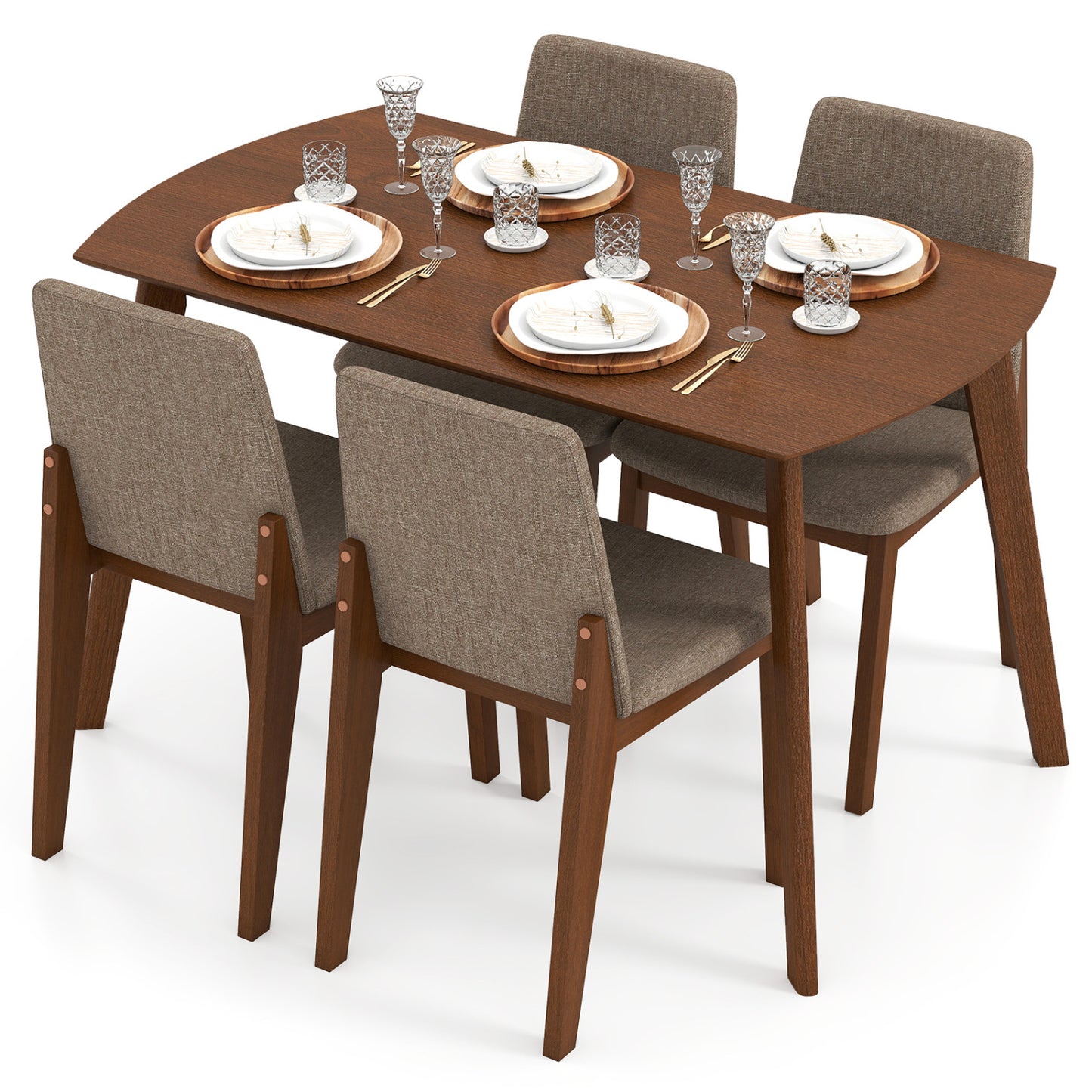 5-Piece Kitchen Table and Upholstered Chairs