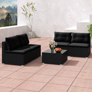 5-Piece Outdoor Patio Furniture Set with Cushions and Coffee Table