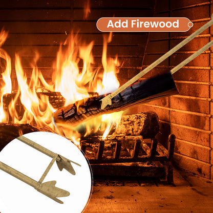 5 Pieces Fireplace Tool Set Fireplace Accessories with Poker-Copper