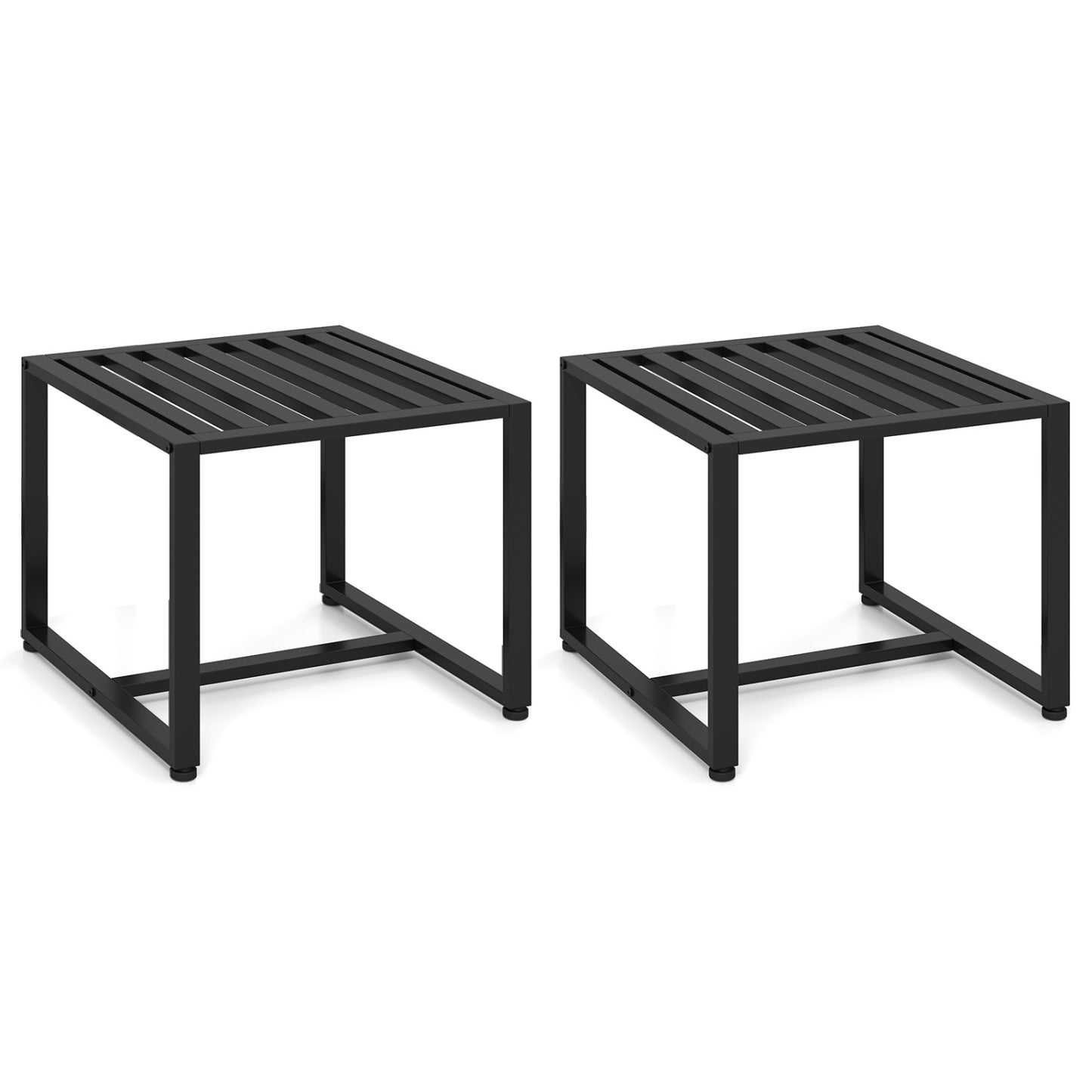 5 Pieces Living Room Set with 2 Accent Chairs and 2 Coffee Tables-Brown