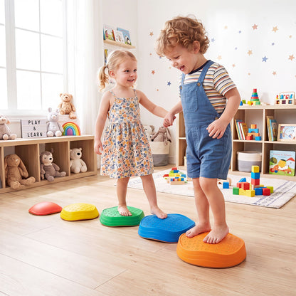 5 Pieces Stepping Stones for Kids with Cute Crab Theme
