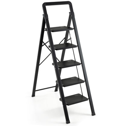 3-Step Folding Step Stool with Wide Anti-Slip Pedals
