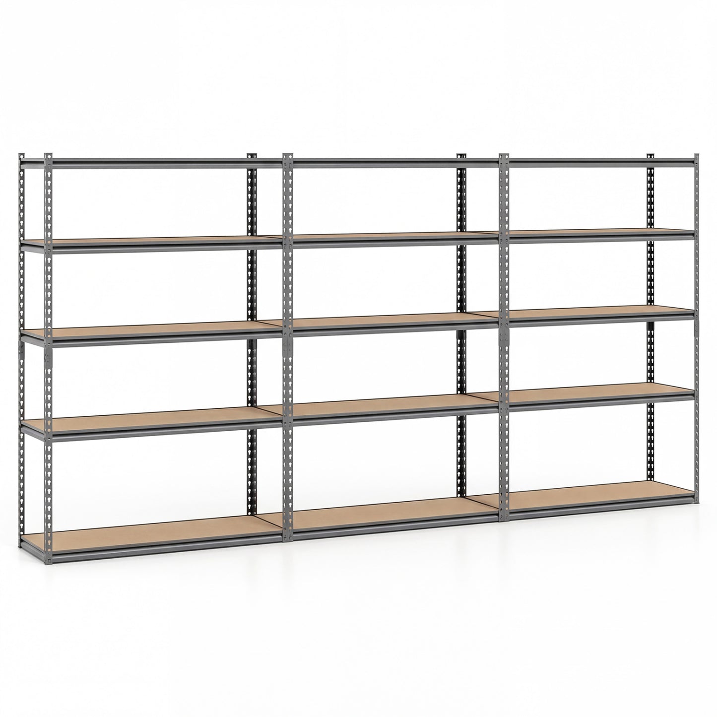 5-Tier Garage Shelving Unit 2200 LBS Metal Storage Shelves Adjustable Utility Rack for Warehouse