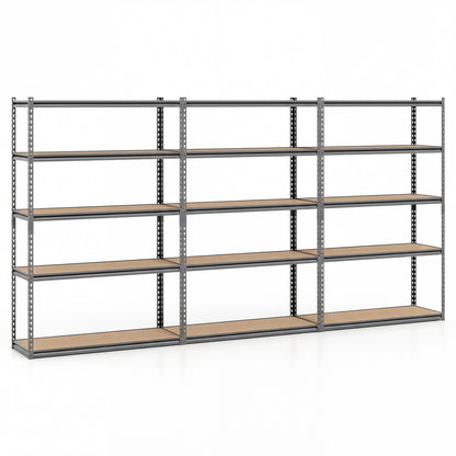 5-Tier Garage Shelving Unit 2200 LBS Metal Storage Shelves Adjustable Utility Rack for Warehouse