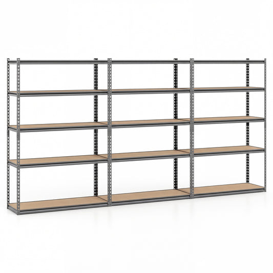 5-Tier Garage Shelving Unit 2200 LBS Metal Storage Shelves Adjustable Utility Rack for Warehouse