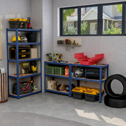 5-Tier Heavy Duty Metal Shelving Unit with 2000 LBS Total Load Capacity-Blue