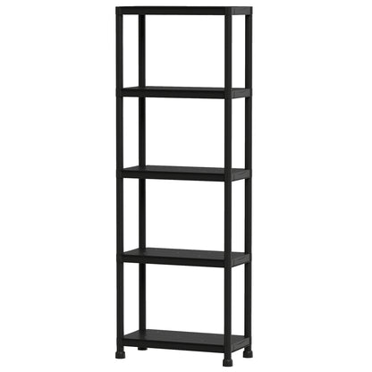 5-Tier Heavy-Duty Plastic Storage Shelves Freestanding Garage Shelving Unit