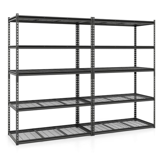 5-Tier Metal Shelving Unit 2000 lbs Capacity with Adjustable Wire Racks Set of