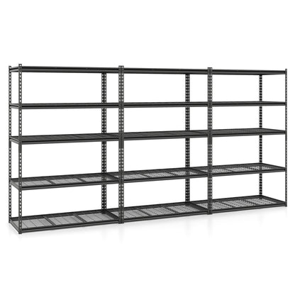 5-Tier Metal Shelving Unit 2000 lbs Capacity with Adjustable Wire Racks Set of