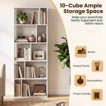 5-Tier Bookshelf with Open Back and Anti-Tipping Kit