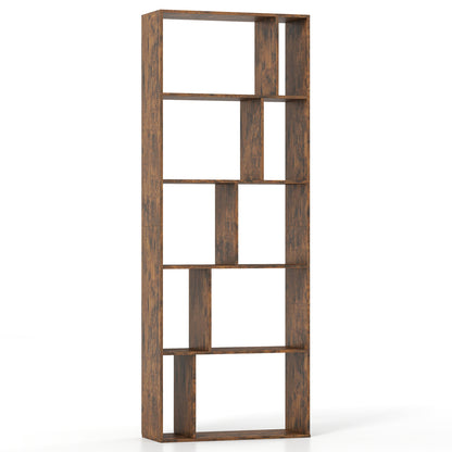 5-Tier Bookshelf with Open Back and Anti-Tipping Kit