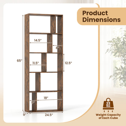5-Tier Bookshelf with Open Back and Anti-Tipping Kit