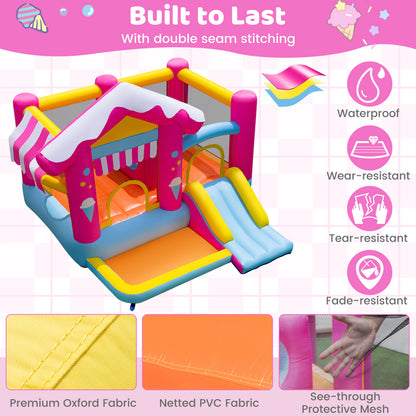 5-in-1 Inflatable Bounce House with Slide and Ball Pit